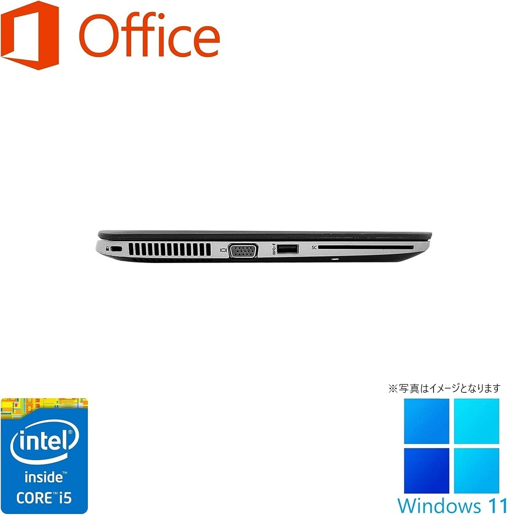 ノートパソコン Win11 中古パソコン MS Office2019 第4世代Corei5 12.5型 メモリ4GB SSD128GB USB3.0 内蔵 WEBカメラ/無線WIFI/Bluetooth HP820 G1