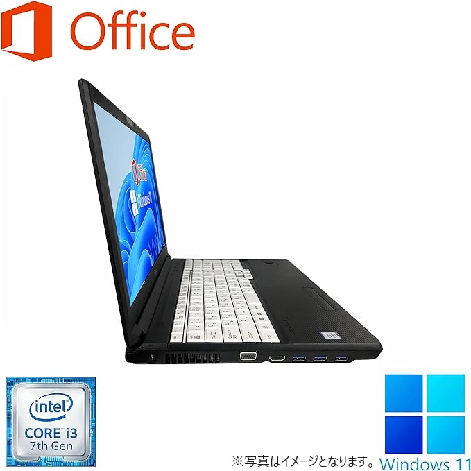 東芝 ノートPC R63/R73 13型/Win 11 Pro/MS Office H&B 2019/Core i7-6500U/WIFI/Bluetooth/HDMI/16GB/512GB SSD (整備済み品)