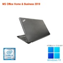 ノートパソコン 整備済み品 レノボ ノートPC E570/15.6型/Win 11 Pro/MS Office H&B 2019/第六世代Core i3-6100U/カメラ/Bluetooth/テンキー/4GB/128GB SSD