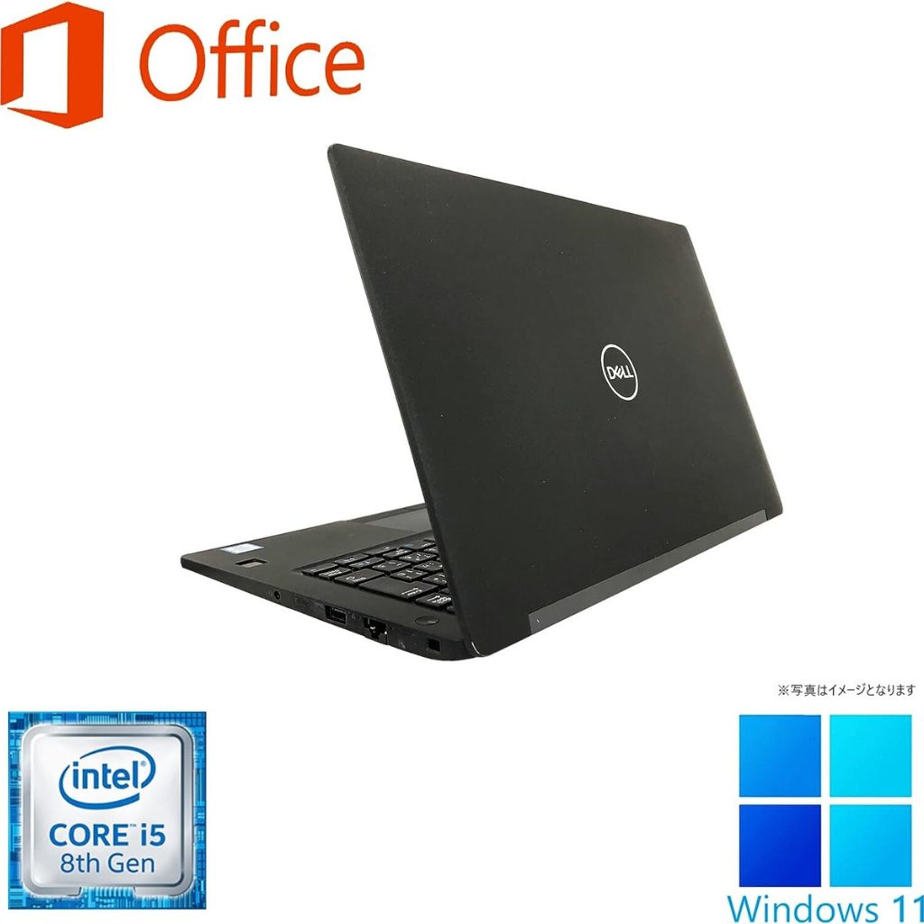 DELL ノートPC 7390/13.3型フルHD/Win 11 Pro/MS Office H&B 2019/Core i5-8250U/WEBカメラ/WIFI/Bluetooth/HDMI/Type-C/8GB/256GB SSD (整備済み品)