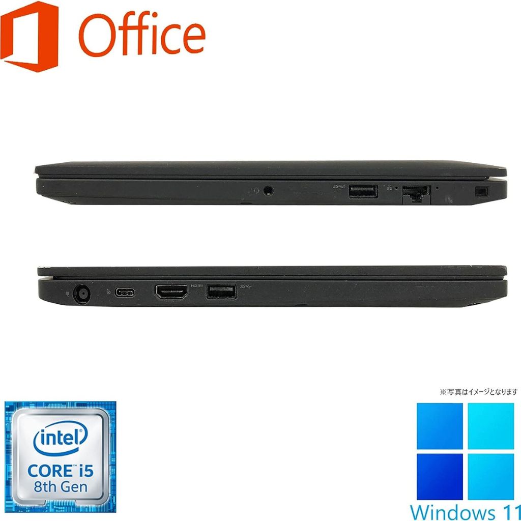 DELL ノートPC 7390/13.3型フルHD/Win 11 Pro/MS Office H&B 2019/Core i5-8250U/WEBカメラ/WIFI/Bluetooth/HDMI/Type-C/8GB/256GB SSD (整備済み品)