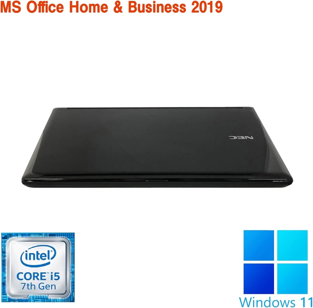 【整備済み品】NEC ノートPC VF-3 / 15.6型 / 10キー / Win11 Pro/MS Office H&B 2019 / Core i5-7200U / WEBカメラ/wajunのWIFI/Bluetooth/HDMI/DVD-RW / 8GB / 256GB SSD