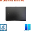 厳選商品　NEC ノートPC VF-U / 15.6型 / 10キー / Win11 Pro/MS Office H&B 2019 / Core i3-6006U / WEBカメラ/WIFI/Bluetooth/HDMI/DVD-RW / 16GB/512GB SSD/厳選中古整備品