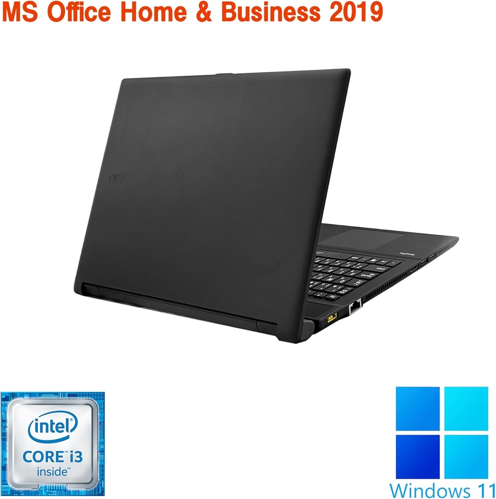 厳選商品　NEC ノートPC VF-U / 15.6型 / 10キー / Win11 Pro/MS Office H&B 2019 / Core i3-6006U / WEBカメラ/WIFI/Bluetooth/HDMI/DVD-RW / 16GB/512GB SSD/厳選中古整備品