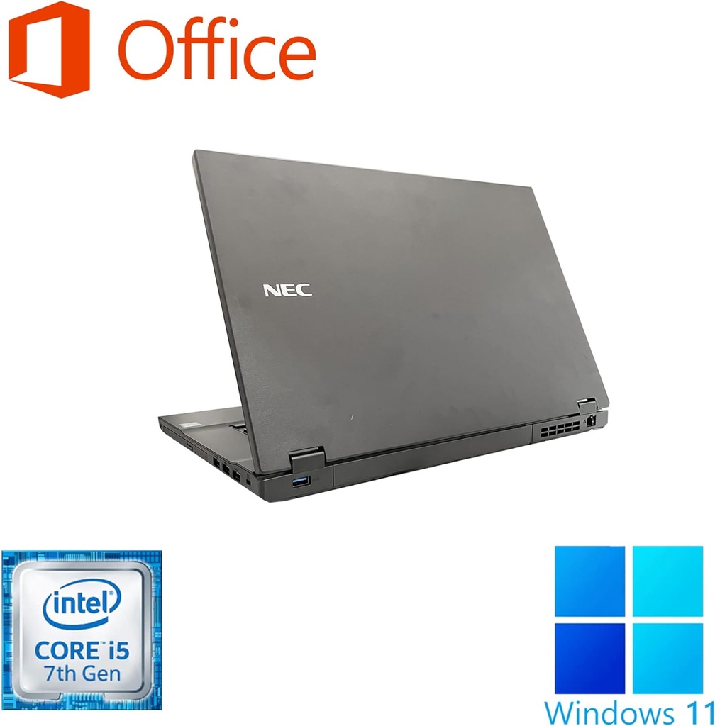 ノートPC VersaPro VX-V / 15.6型 / Win 11 Pro/MS Office H&B 2019 / Core i5-7200U / wajunのWIFI/Bluetooth/HDMI/DVD / 8GB / 256GB SSD (整備済み品)