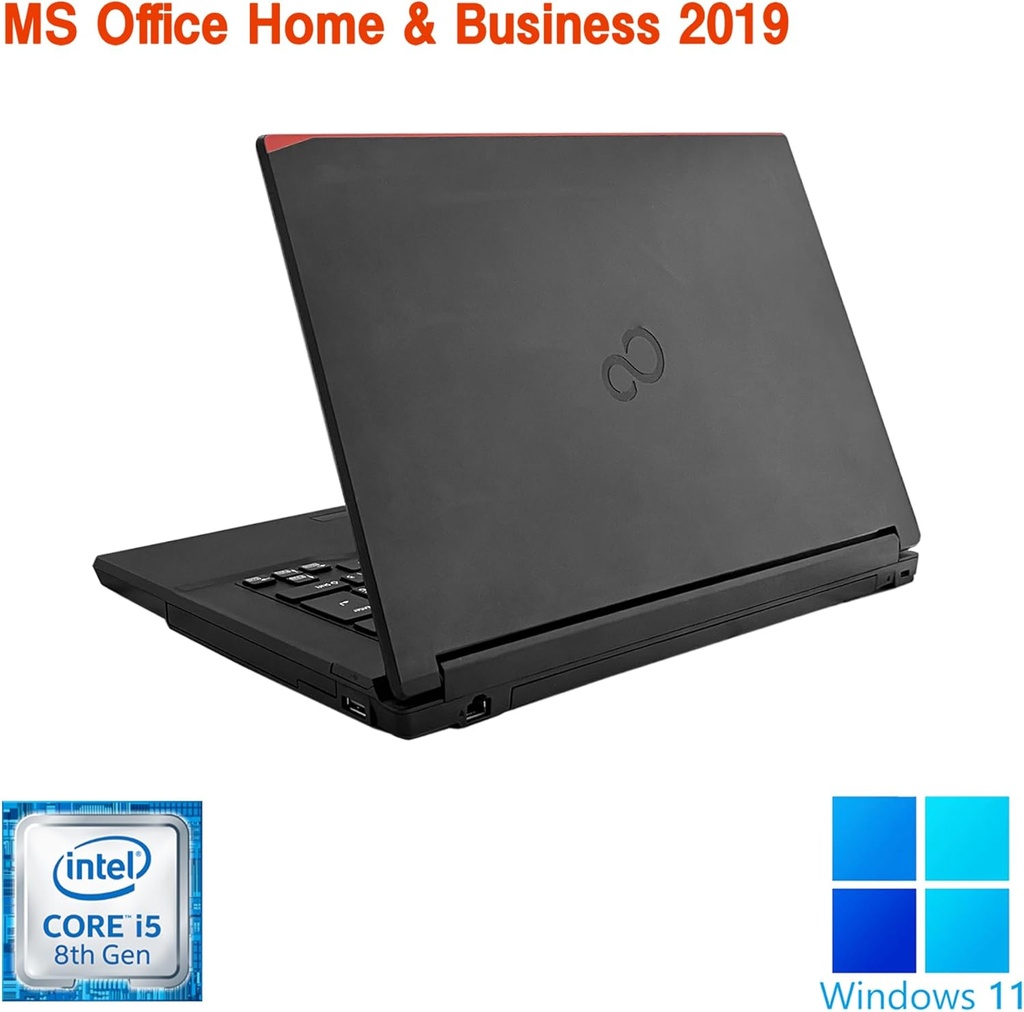 整備済み品  富士通 ノートPC A579 / 15.6型 / Win11 Pro/MS Office H&B 2019 / Core i5-8365U /WIFI/Bluetooth/HDMI / 16GB/512GB SSD