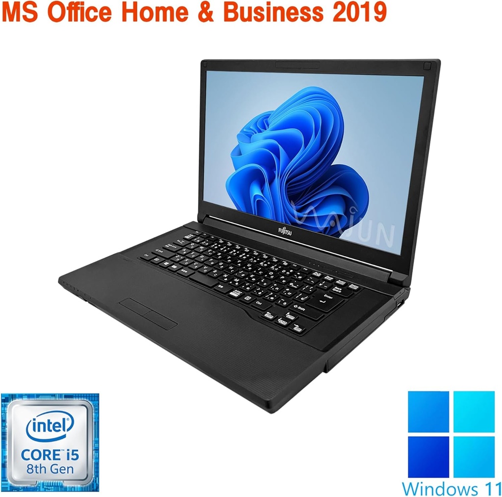 整備済み品  富士通 ノートPC A579 / 15.6型 / Win11 Pro/MS Office H&B 2019 / Core i5-8365U /WIFI/Bluetooth/HDMI / 16GB/512GB SSD