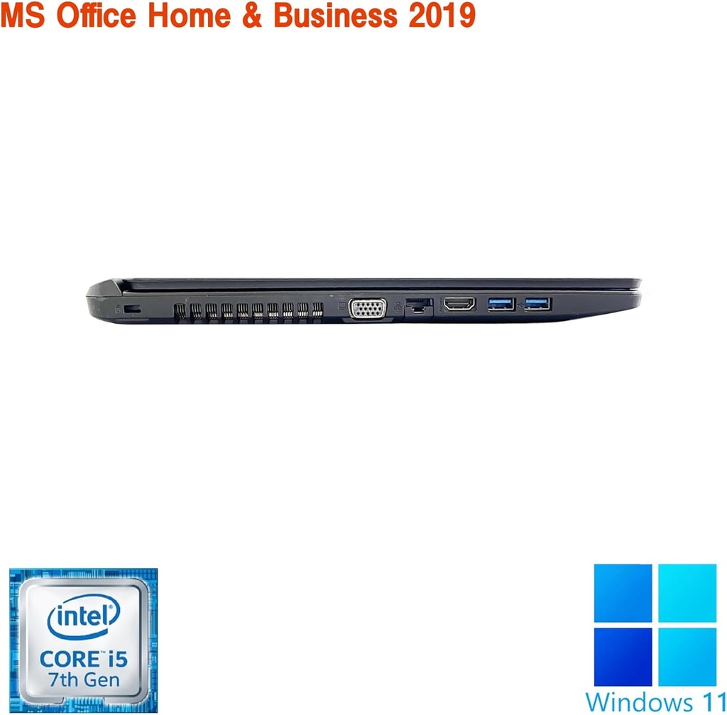 【整備済み品】エプソン ノートPC NJ4100E / 15.6型 / 10キー / Win11 Pro/MS Office H&B 2019 / Core i5-7200U / WEBカメラ/wajunのWIFI/Bluetooth/HDMI/DVD / 8GB/256GB SSD