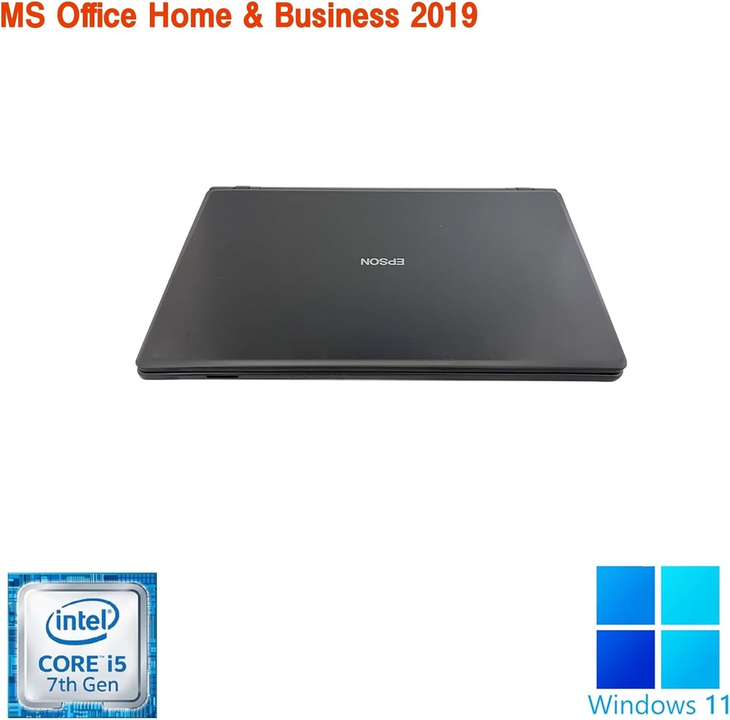 【整備済み品】エプソン ノートPC NJ4100E / 15.6型 / 10キー / Win11 Pro/MS Office H&B 2019 / Core i5-7200U / WEBカメラ/wajunのWIFI/Bluetooth/HDMI/DVD / 8GB/256GB SSD