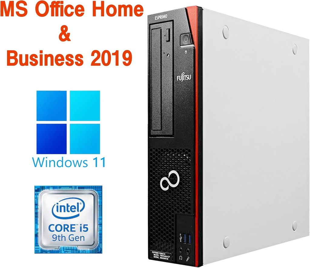 富士通 デスクトップPC D588 / Win11 Pro/MS Office H&B 2019 / Core i5-9500 / WIFI/Bluetooth/DVD-RW / 8GB / 256GB SSD/整備中古品