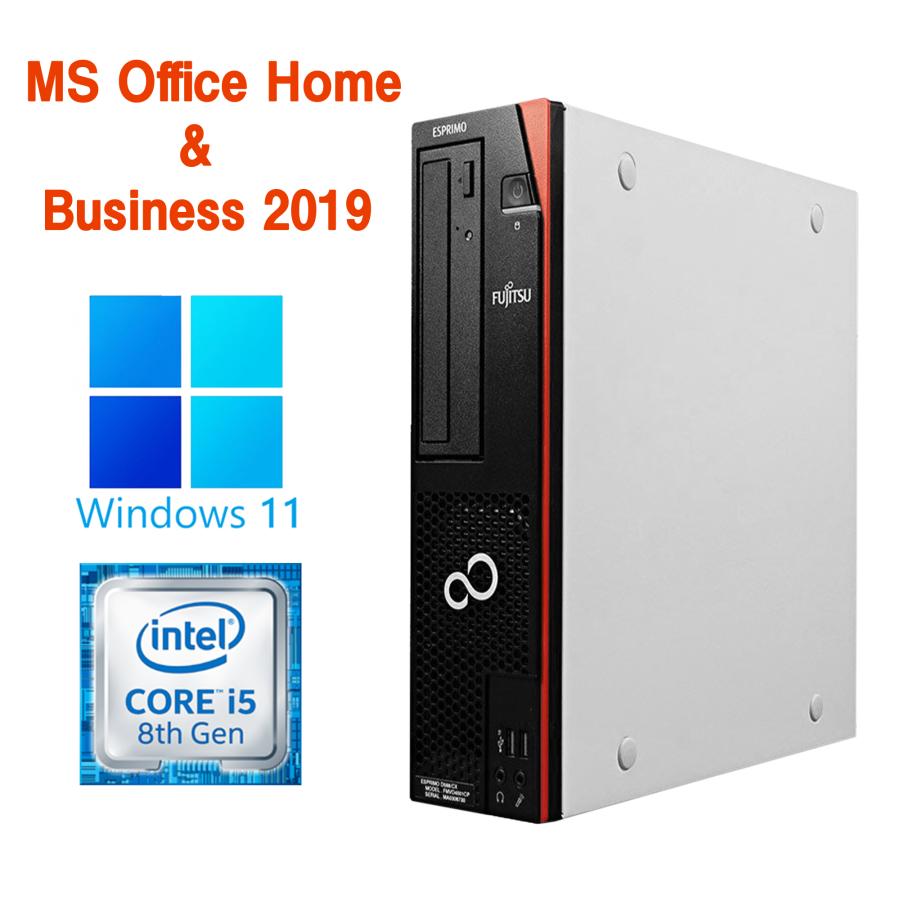 HP デスクトップPC 富士通D588/27インチ液晶セット/Win 11 Pro/MS Office H&B 2019 /Core i5-8400/WIFI/Bluetooth/16GB/SSD512GB (整備済み品)