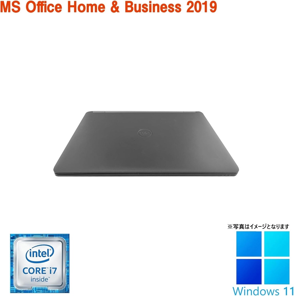 DELL ノートPC E7270 /12.5型/Core i7-6600U/Win11 Pro/MS Office H&B 2019 /WEBカメラ/WIFI/Bluetooth/HDMI/8GB/256GB SSD/整備済み中古PC