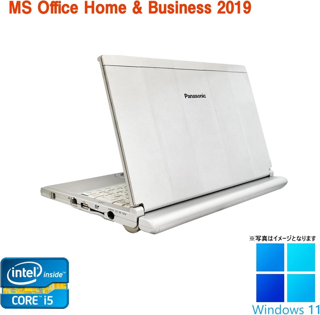 Panasonic ノートPC CF-NX2 / 12型 / Win11 Pro/MS Office H&B 2019 / Core i5-3340M / WIFI/Bluetooth/HDMI / 8GB/256GB SSD/整備済み中古PC