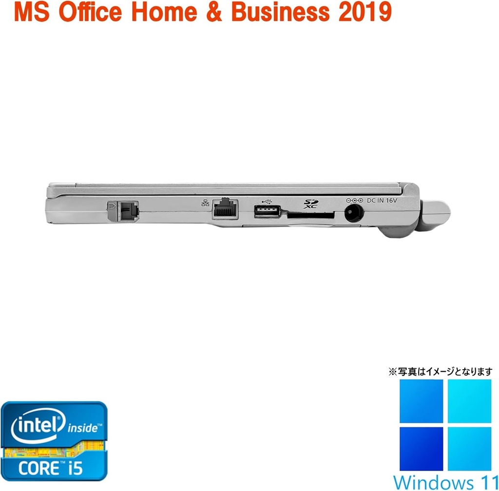Panasonic ノートPC CF-NX2 / 12型 / Win11 Pro/MS Office H&B 2019 / Core i5-3340M / WIFI/Bluetooth/HDMI / 8GB/256GB SSD/整備済み中古PC