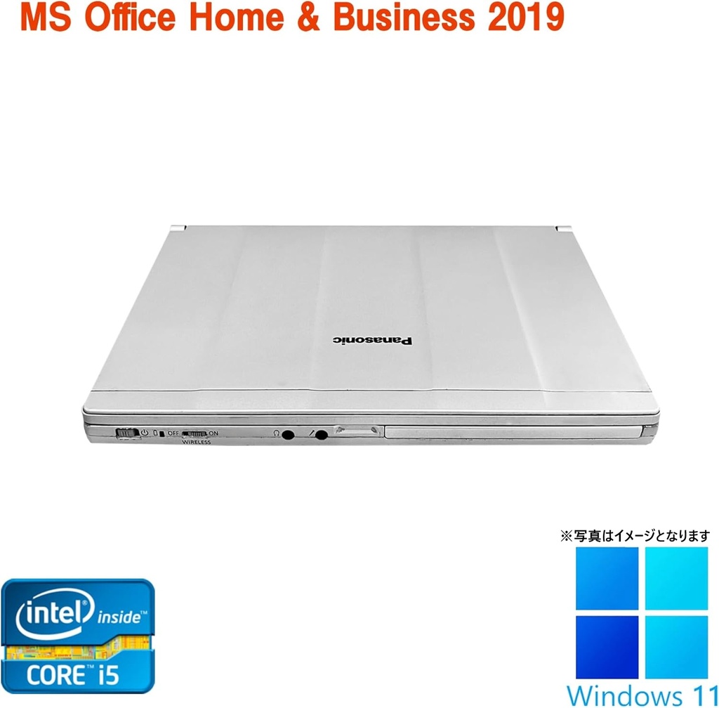 Panasonic ノートPC CF-NX2 / 12型 / Win11 Pro/MS Office H&B 2019 / Core i5-3340M / WIFI/Bluetooth/HDMI / 8GB/256GB SSD/整備済み中古PC