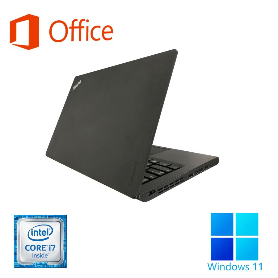 ノートパソコン ノートPC Win11 中古パソコン Corei7 第6世代 MS Office2019高速SSD256GB 大容量メモリ8GB 内蔵カメラ 12.5型 レノボ ThinkPad X260