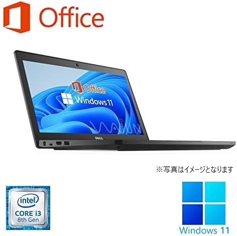 DELL ノートPC 5290/12.5型/Win 11 Pro(日本語 OS)/MS Office H&B 2019/Core i3-8130U/WEBカメラ/WIFI/Bluetooth/HDMI/Type-C/US キーボード/16GB/512GB SSD (整備済み品)