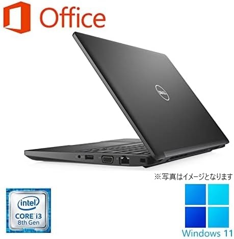 DELL ノートPC 5290/12.5型/Win 11 Pro(日本語 OS)/MS Office H&B 2019/Core i3-8130U/WEBカメラ/WIFI/Bluetooth/HDMI/Type-C/US キーボード/16GB/512GB SSD (整備済み品)