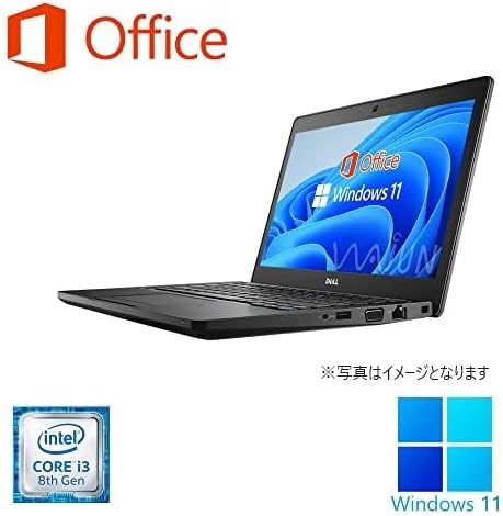DELL ノートPC 5290/12.5型/Win 11 Pro(日本語 OS)/MS Office H&B 2019/Core i3-8130U/WEBカメラ/WIFI/Bluetooth/HDMI/Type-C/US キーボード/16GB/512GB SSD (整備済み品)