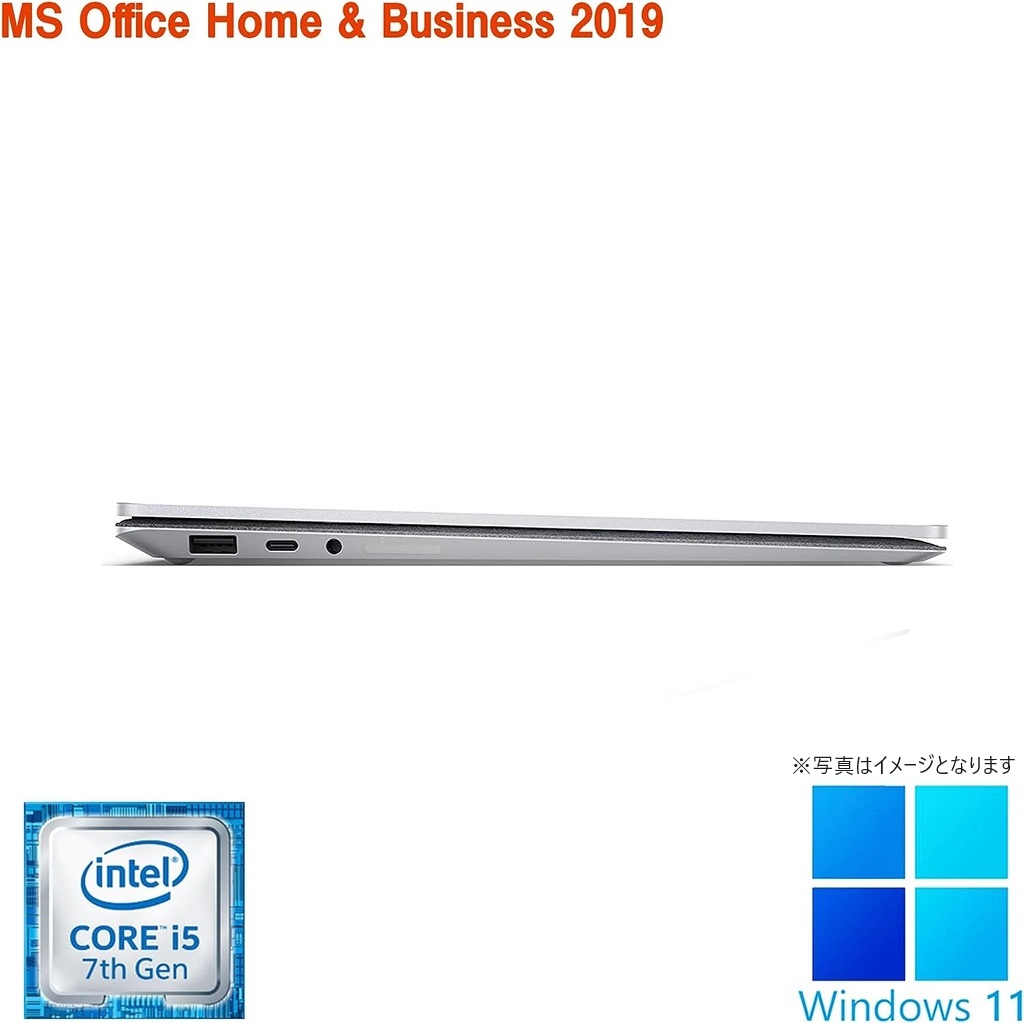 Surface Laptop/13.5型2K液晶（2256x1504）/タッチパネル/Win 11 Pro/MS Office H&B 2019/Core i5-7300U/WEBカメラ/WIFI/Bluetooth/8GB/256GB SSD (整備済み品)