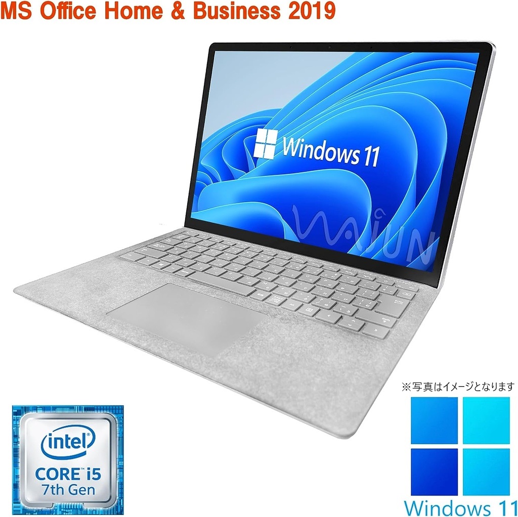 Surface Laptop/13.5型2K液晶（2256x1504）/タッチパネル/Win 11 Pro/MS Office H&B 2019/Core i5-7300U/WEBカメラ/WIFI/Bluetooth/8GB/256GB SSD (整備済み品)