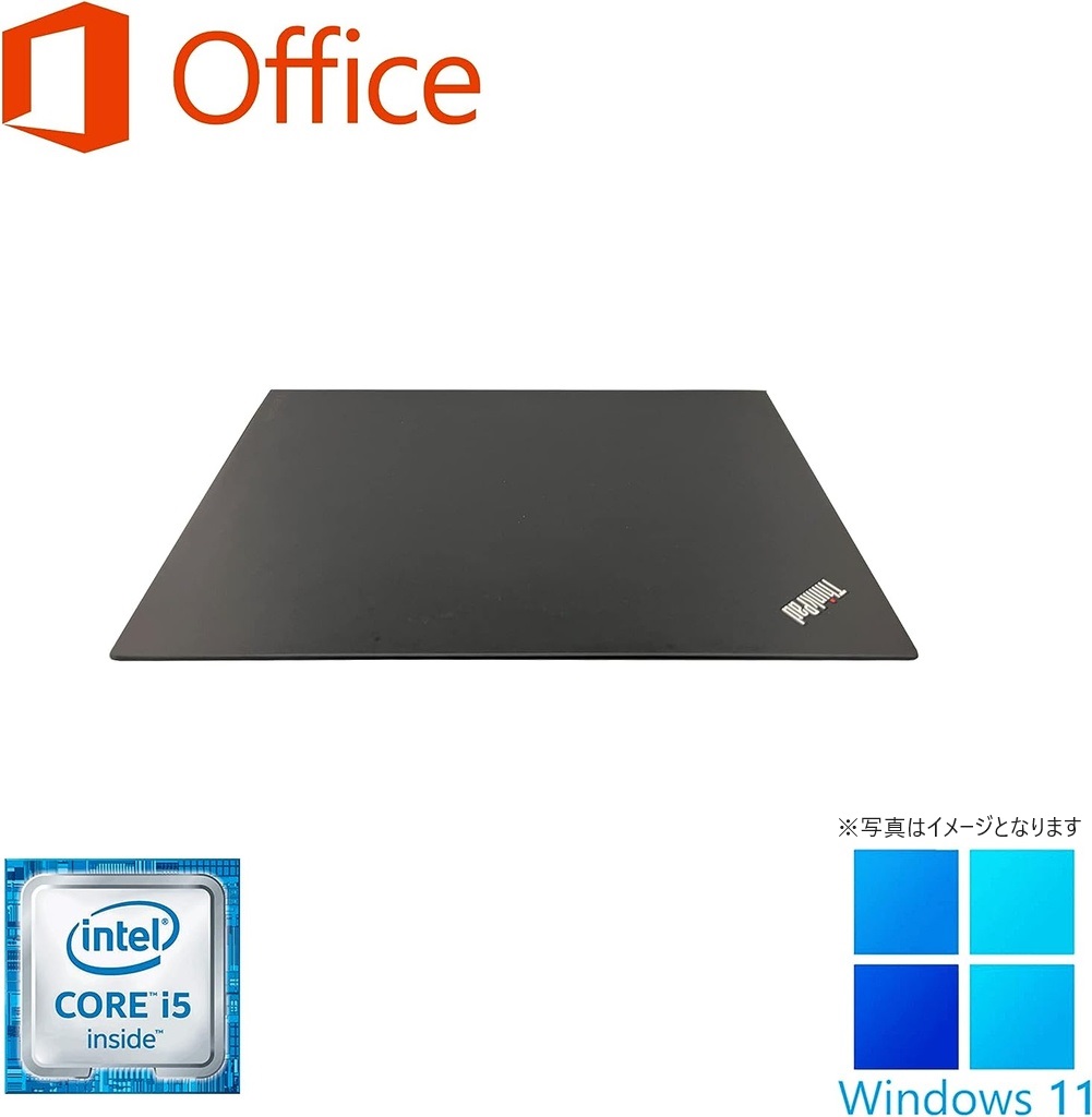 Lenovo (レノボ) ノートPC T460/14型フルHD/Win 11 Pro/MS Office H&B 2019/Core i5-6300U/WEBカメラ/WIFI/Bluetooth/HDMI/16GB/512GB SSD (整備済み品)