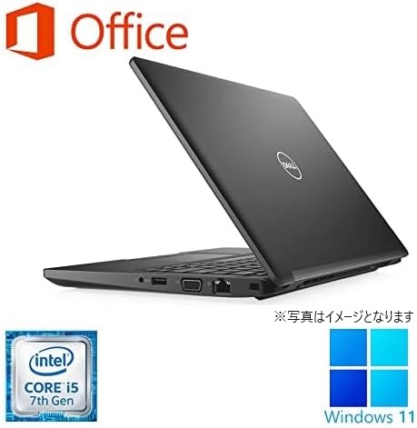 DELL ノートPC latitude 5290/12.5型/Win 11 Pro(日本語 OS)/MS Office H&B 2019/第7世代Core i5-7300U/WEBカメラ/WIFI/Bluetooth/HDMI/Type-C/US キーボード/8GB/256GB SSD (整備済み品)