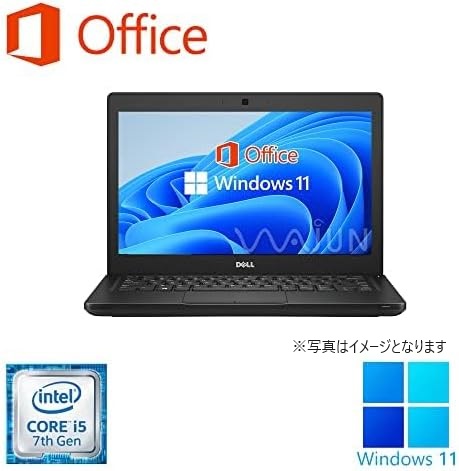 DELL ノートPC 5280/12.5型FULLHD/Win 11 Pro(日本語 OS)/MS Office H&B 2019/Core i5-7200U/WEBカメラ/WIFI/Bluetooth/HDMI/Type-c/US キーボード/8GB/512GB SSD (整備済み品)