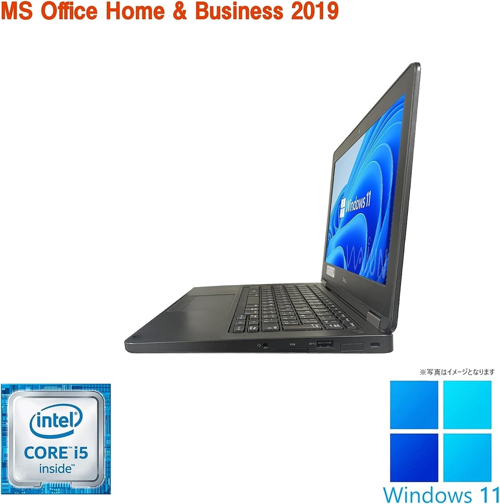 DELL ノートPC E5270/12.5型/Win 11 Pro/MS Office H&B 2019/Core i5-6300U/WEBカメラ/WIFI/Bluetooth/HDMI/8GB/512GB SSD (整備済み品)