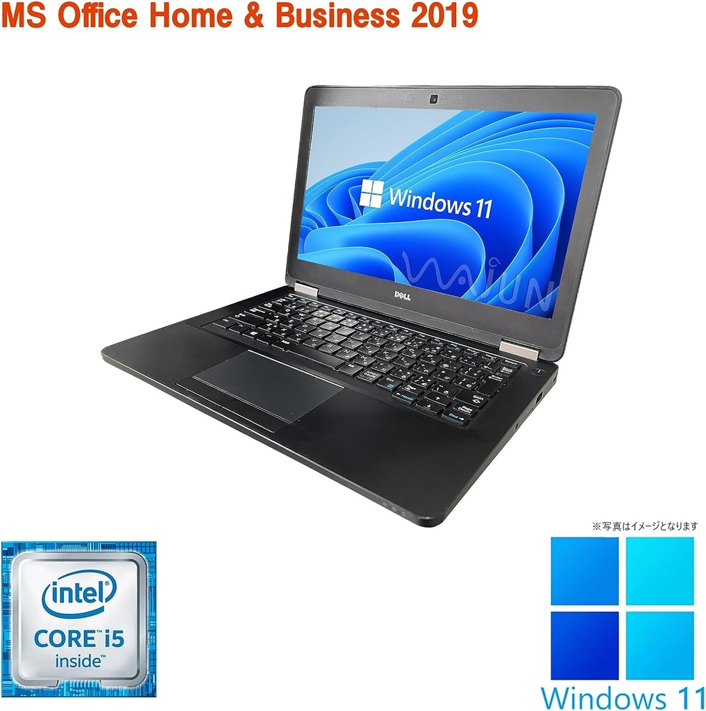 DELL ノートPC E5270/12.5型/Win 11 Pro/MS Office H&B 2019/Core i5-6300U/WEBカメラ/WIFI/Bluetooth/HDMI/8GB/512GB SSD (整備済み品)