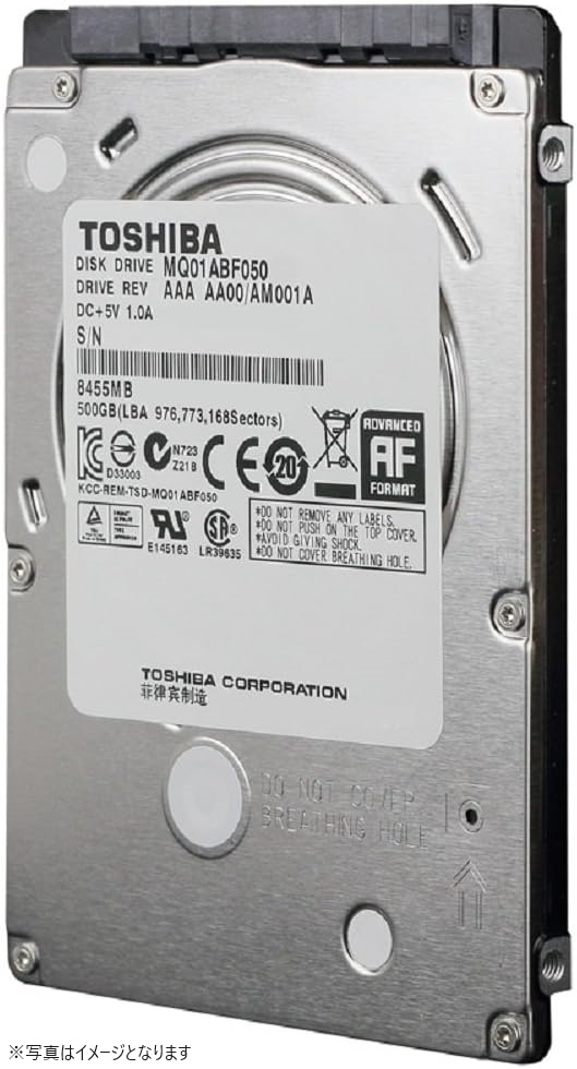 東芝 2.5型HDD 5400rpm 7mm Hシリーズ ( SATA 6Gb/s / 500GB / 5400rpm / 8MB / 7mm ) MQ01ACF050 wbx1999