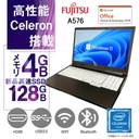 富士通 中古ノートPC A576/15.6型/10キー/Win 11 Pro/MS Office H&B 2019/Celeron 3855U/WIFI/Bluetooth/HDMI/4GB/128GB SSD (整備済み品)