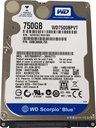 【中古動作品】Western Digital 2.5インチ HDD SATA(Serial ATA) 750GB WD7500BPVT wbx1999