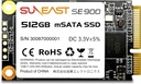 SUNEAST SSD 内蔵SSD 512GB SE900 Msata Solid State Drive SSD mSATA ミニ ハードディスク 3.0 6Gb/s 3D NAND採用 サンイースト 国内3年保証 SE900MSA3-512G wbx1999