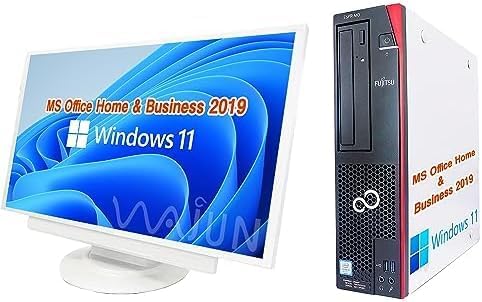 【整備済み品】富士通 デスクトップPC D588 / 22型液晶セット / Win11 Pro/MS Office H&B 2019 / Core i5-9500 / wajunのWIFI/Bluetooth/DVD-RW / 8GB / 512GB SSD